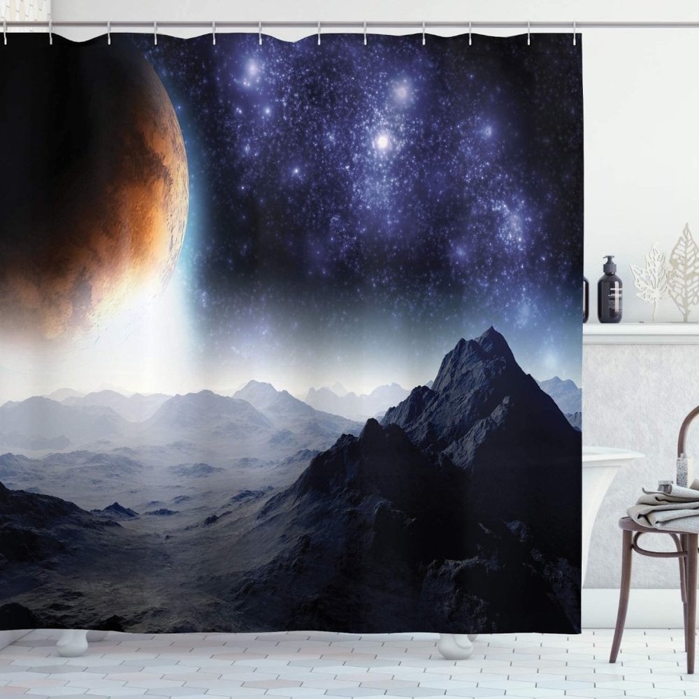 Ambesonne OUTER SPACE Shower Curtain, GALAXY MILKYWAY; 69” wide x 70” long